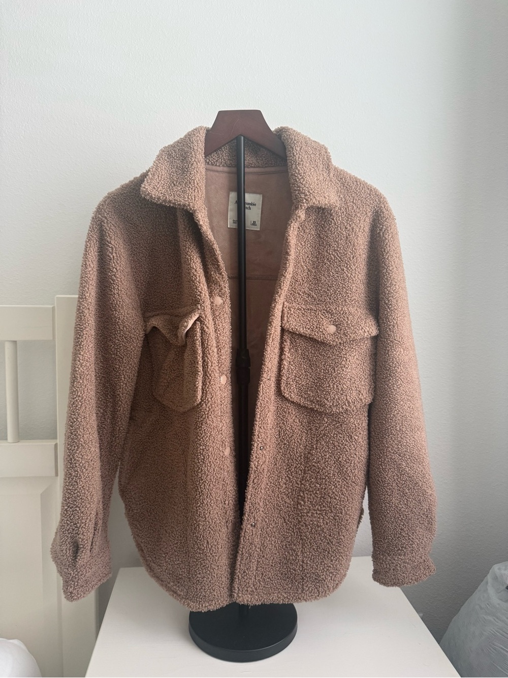 Abercrombie & Fitch Tan Teddy Sherpa Jacket